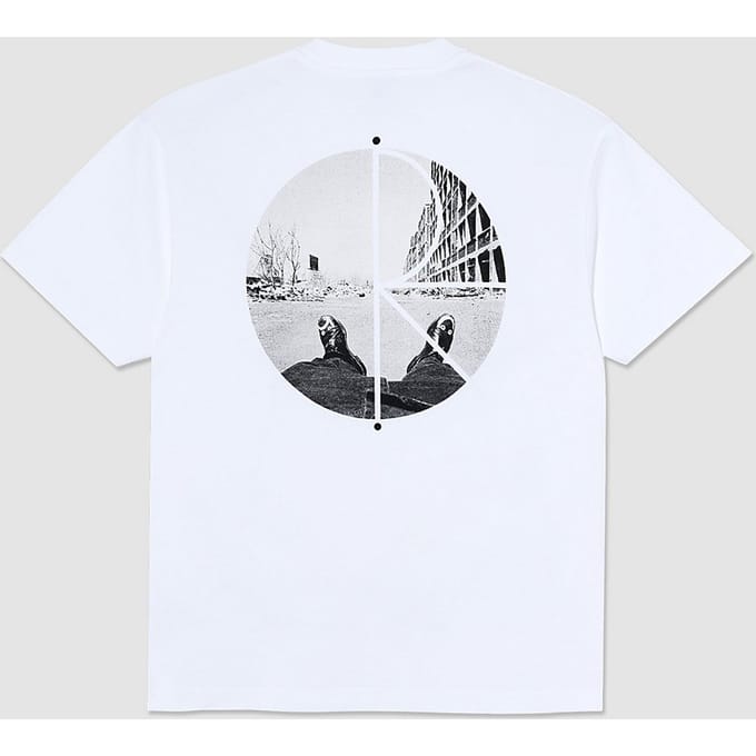 Polar Skate Fill Logo Happy Sad T-Shirt wit