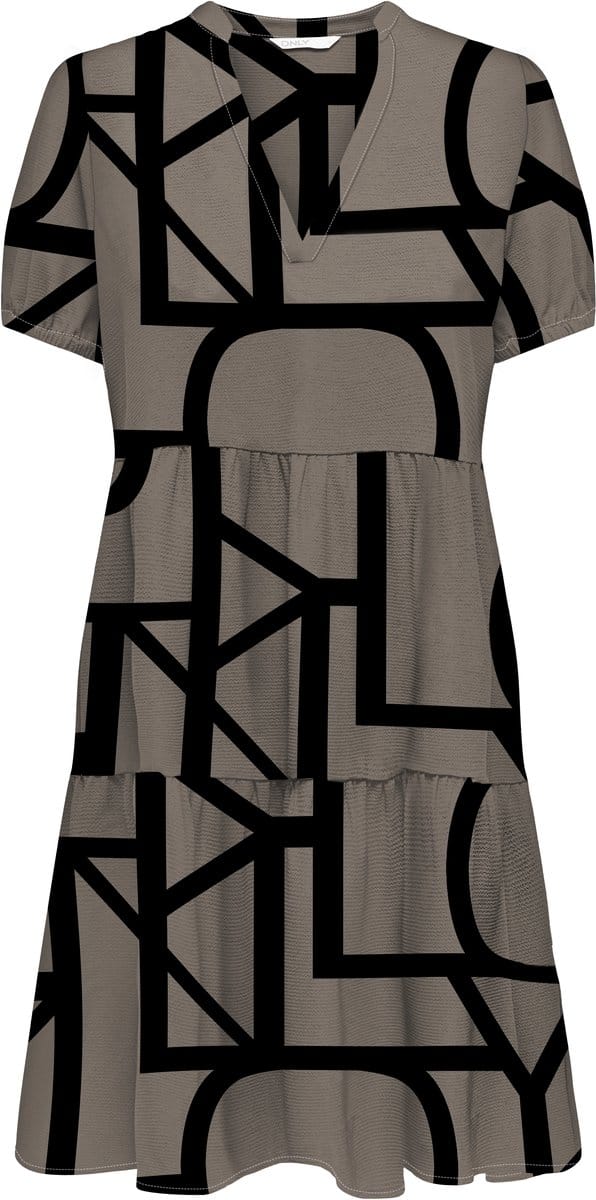 ONLY - ONLNOVA LIFE VIS S/S THEA DRESS WVN - Dames - Mini jurken