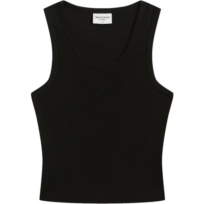 Juicy Couture Juicy Couture Thin Strap Racer Vest ZWART - Maat M