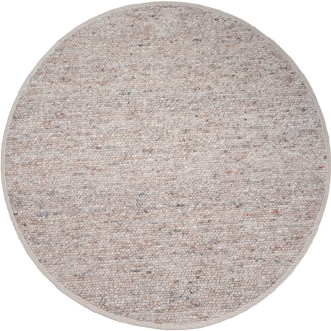 Vloerkleed Stone Donker Beige 417 - Rond ø200 cm - Wollen Design Vloerkleed in Scandinavische / Japandi Stijl