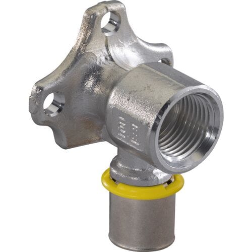 Uponor MLC-G muurplaat - 1/2x20mm pers ronde flens  gas