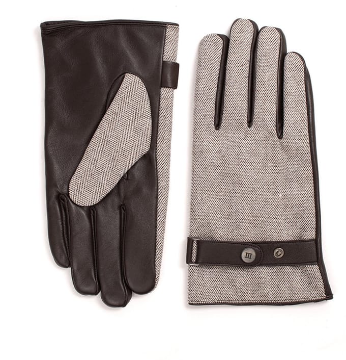 FIORE | Handschoenen met visgraatmotief | Light bruin