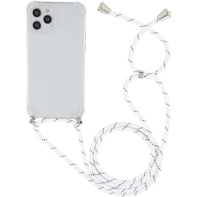 Comfycase iPhone 12 Pro Max Shockproof Telefoonhoesje met Koord Transparant