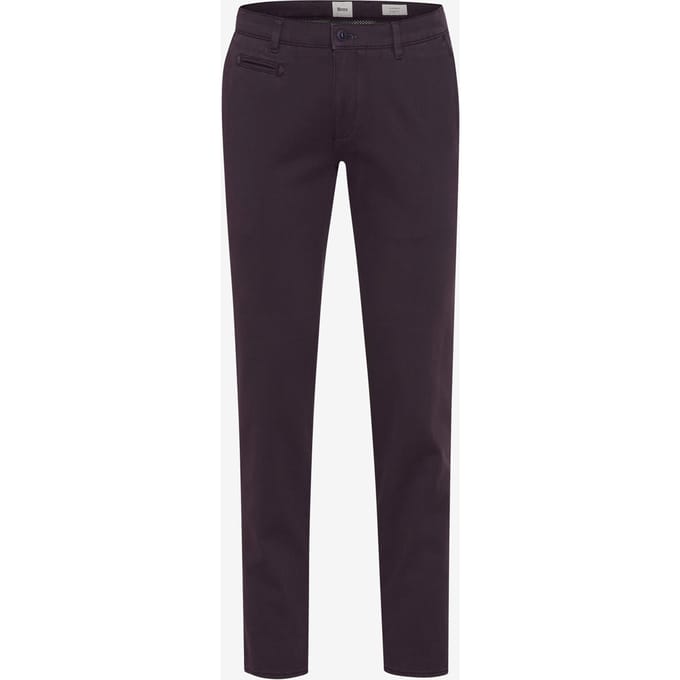 Brax Heren Chino  Style FABIO IN PLUM, donkerpaars, maat 44/32