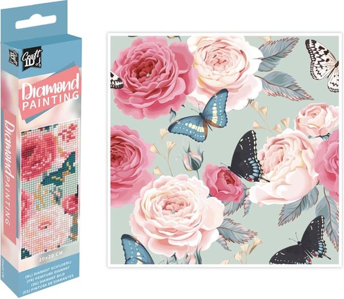 Craft ID Diamond painting bloemen 20x20cm