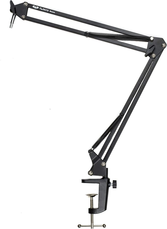 Microfoon Arm - Studiemicrofoon Houder - Podcast Opnames - Stevige Metalen Constructie - 40cm Uitschuifbaar - Zwart