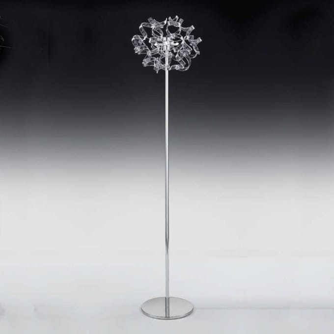 Metallux Vloerlamp Crystal met bewerkt punt
