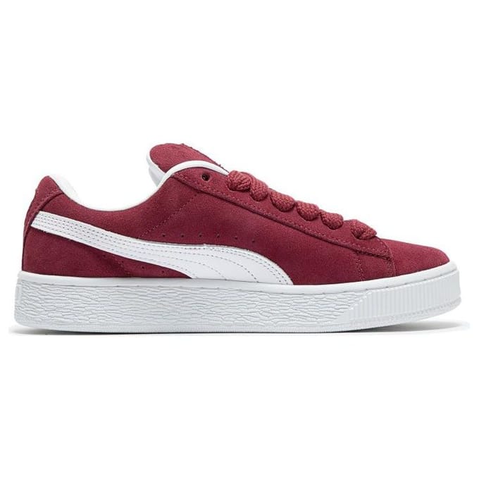 Heren Suede XL Lage Schoen Team Regal Rood/wit
