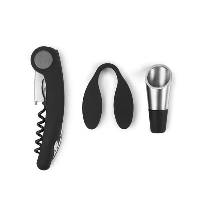 Set Tire Bouchon - IBILI - Décanteur - Métal - Plastique - Noir