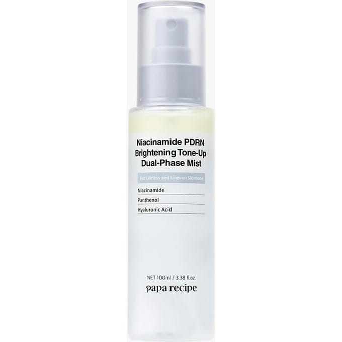 PAPA RECIPE Niacinamide PDRN Bright Tone Up Dual Phase Mist 100ml white