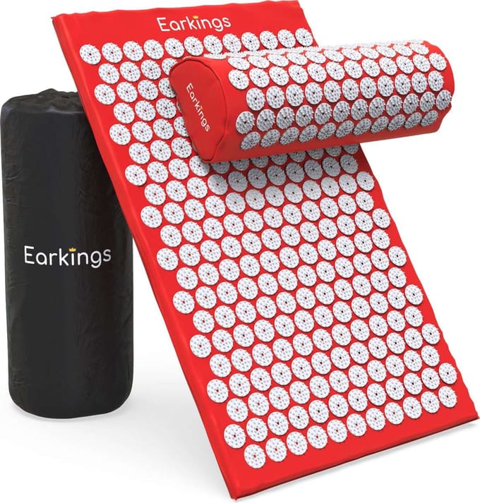 Spijkermat met kussen en met Opbergtas - 8000+ punten - Rood