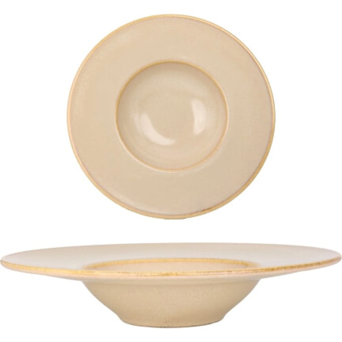 Bonna Pastabord - Sand Hygge - Porselein - 28 cm 400 cc - set van 2