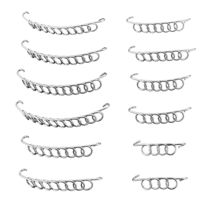 12StuksDoos Ingegroeide Teennagel Correctiedraad Fixeer 6 Maten Ingegroeide Teen Corrector Pedicure Behandeling white
