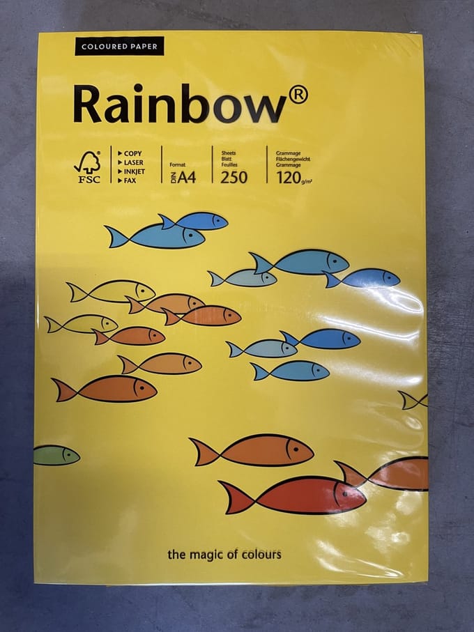 Rainbow 120 gram Kl-18 intensief geel