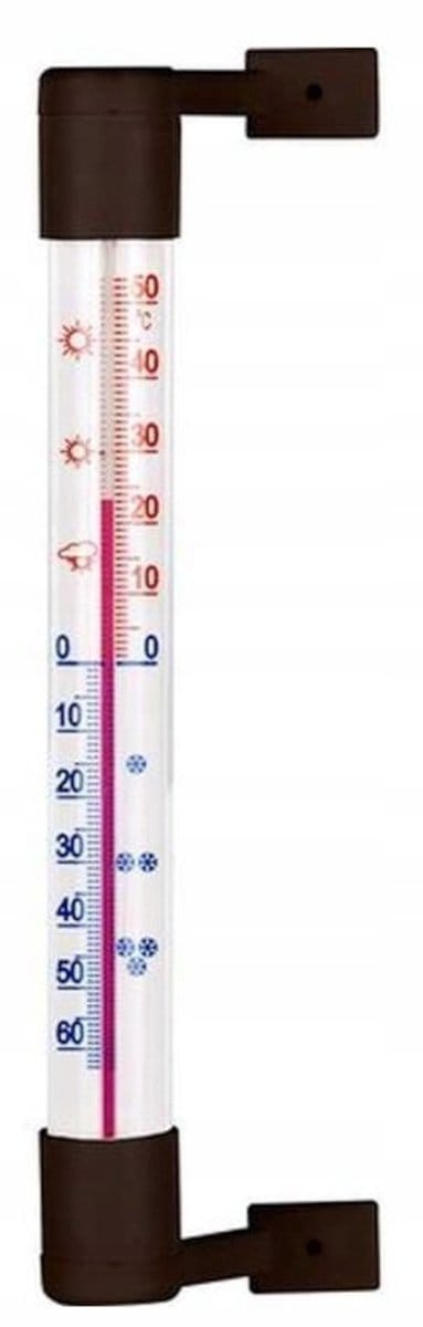 Bioterm Serie - Buitenthermometer - Rood - 18,1 cm - Samoprzylepny