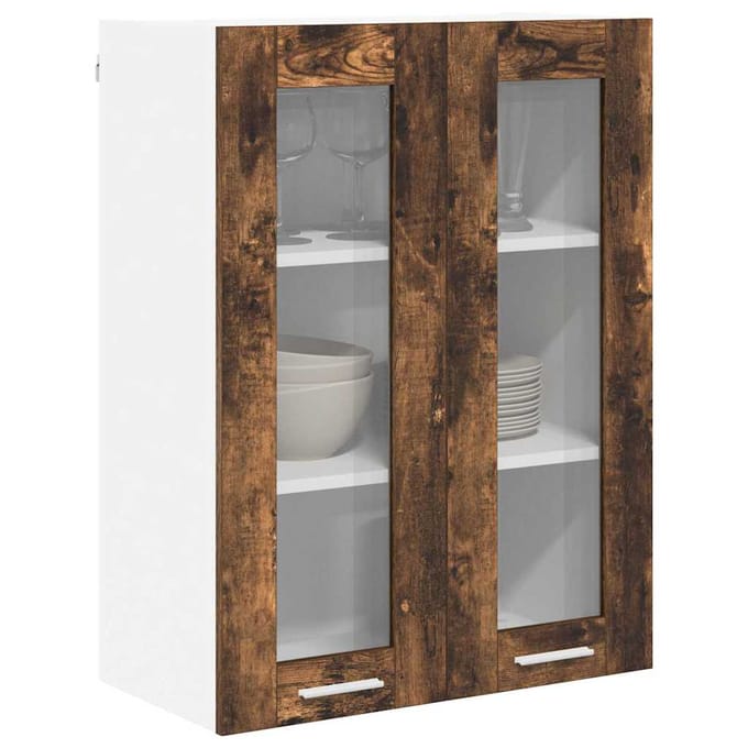 vidaXL - Hangkast - Rook - Eiken - 60 - x - 31 - x - 80 - cm - Bewerkt - hout