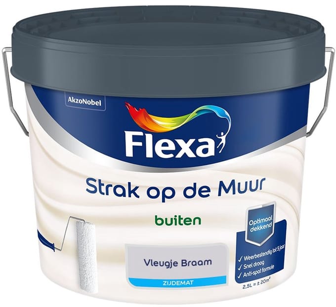 Flexa - Strak Op De Muur Buiten Zijdemat - Vleugje Braam - Mengverf - 2,5 L