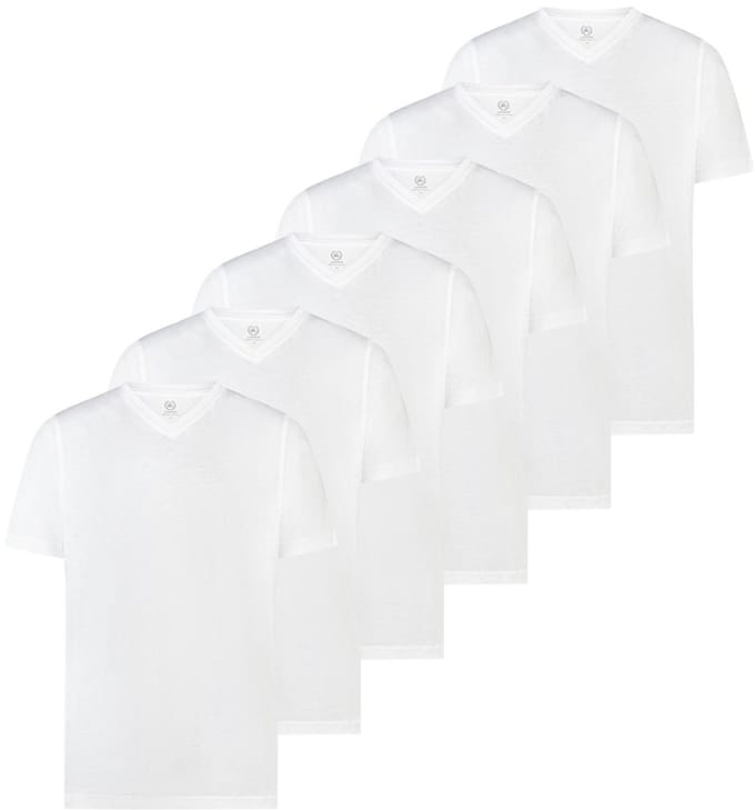 LERROS Heren t-shirt 6 pack Basic