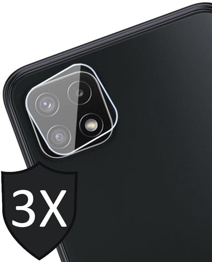 Screenprotector geschikt voor Samsung Galaxy A22 5G - Camera Screen Protector - 3 Stuks