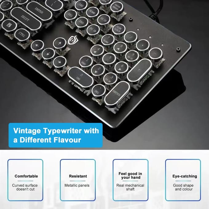 Clavier mécanique filaire 104 touches Interrupteur bleu Conception ergonomique Rétroéclairage RVB Éclairage multiple blanc