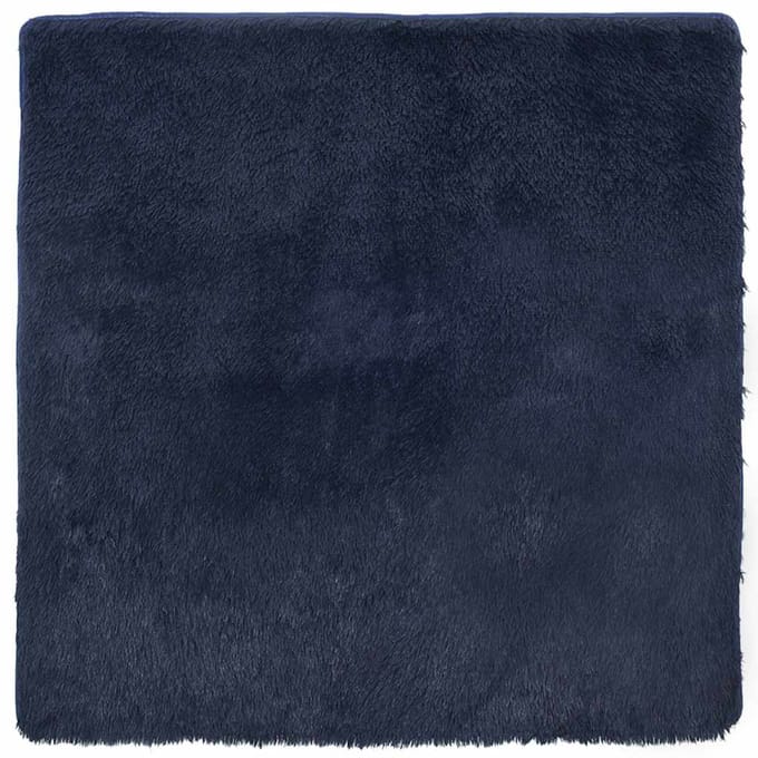 vidaXL Hoogpolig vloerkleed NAVARRA 200x200 cm polyester marineblauw
