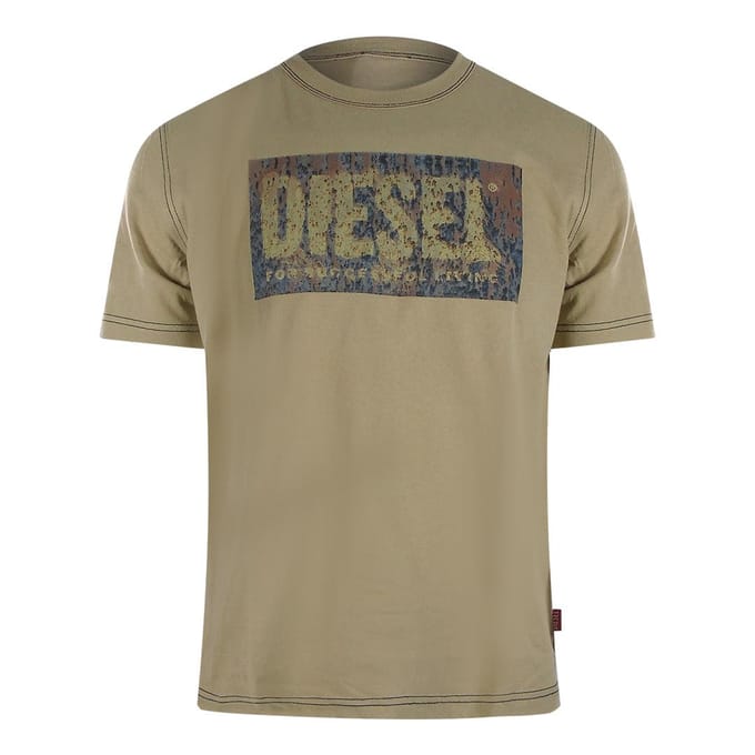 Diesel Heren T-shirt katoen met logo (Pelikaan)