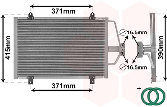 Van Wezel - LUCHTCONDENSATOR VOOR RENAULT MEGANE 1995-1999 7700418301
