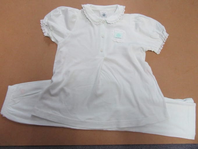 Petit Bareau - Zomer pyjama - Meisjes - Streepje mint groen / wit - 8 jaar 126