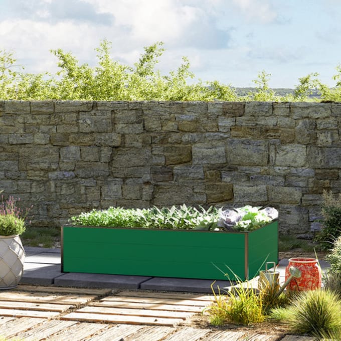 150 x 99 x 39 cm Moestuinbak Halfsize, Groen