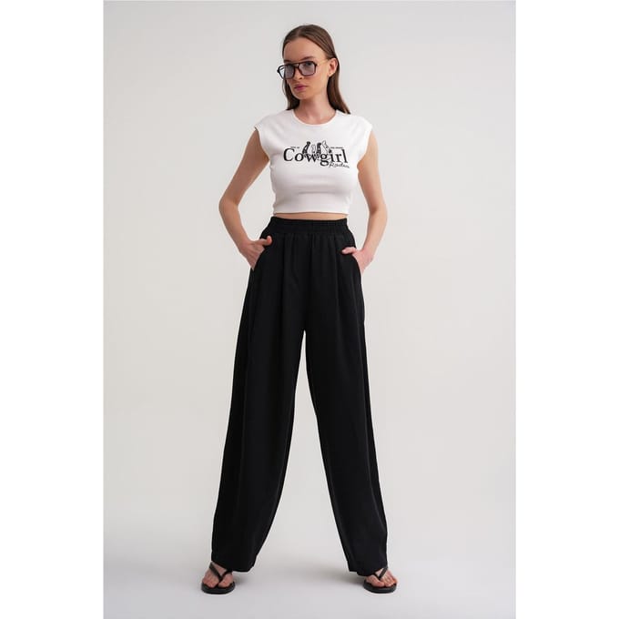 Rechtaf Fit Linnen Broek