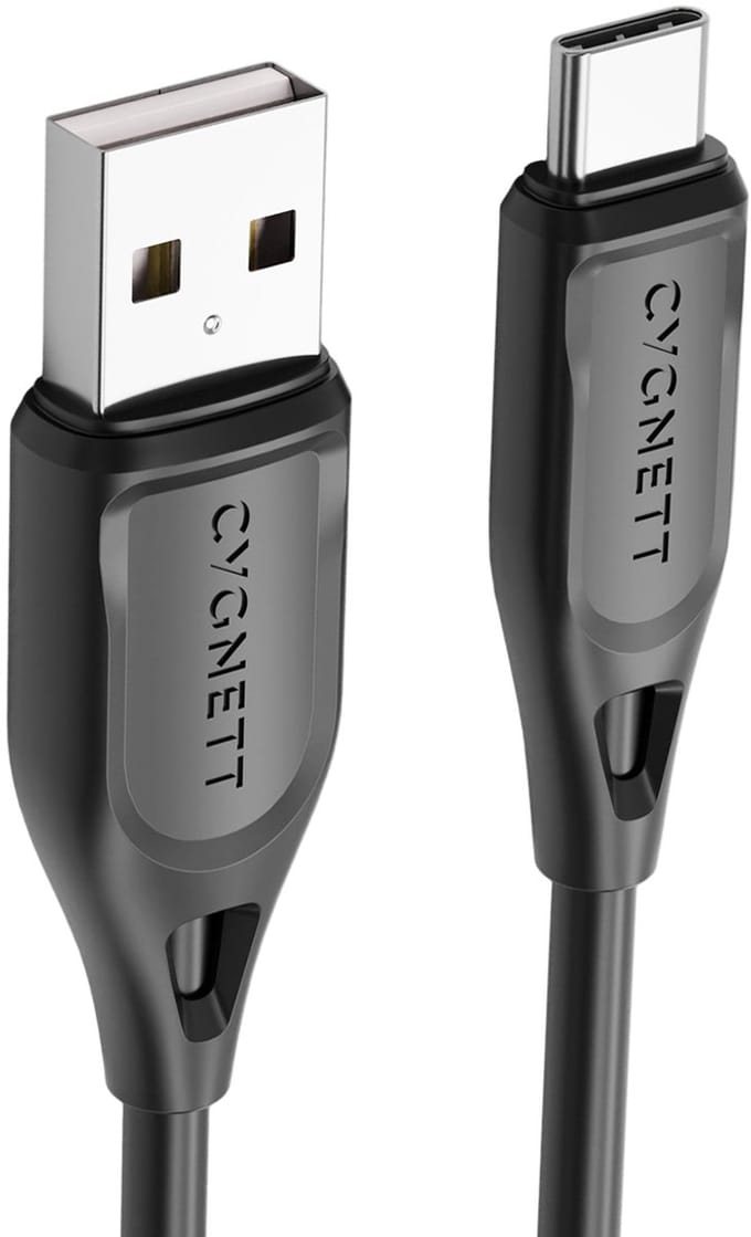 Cygnett USB-A naar USB-C Kabel 2 Meter - Zwart