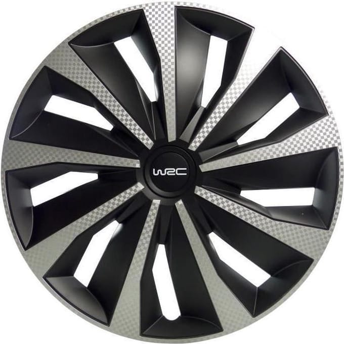 WRC Wieldoppen 15 inch - carbon look - 4 stuks