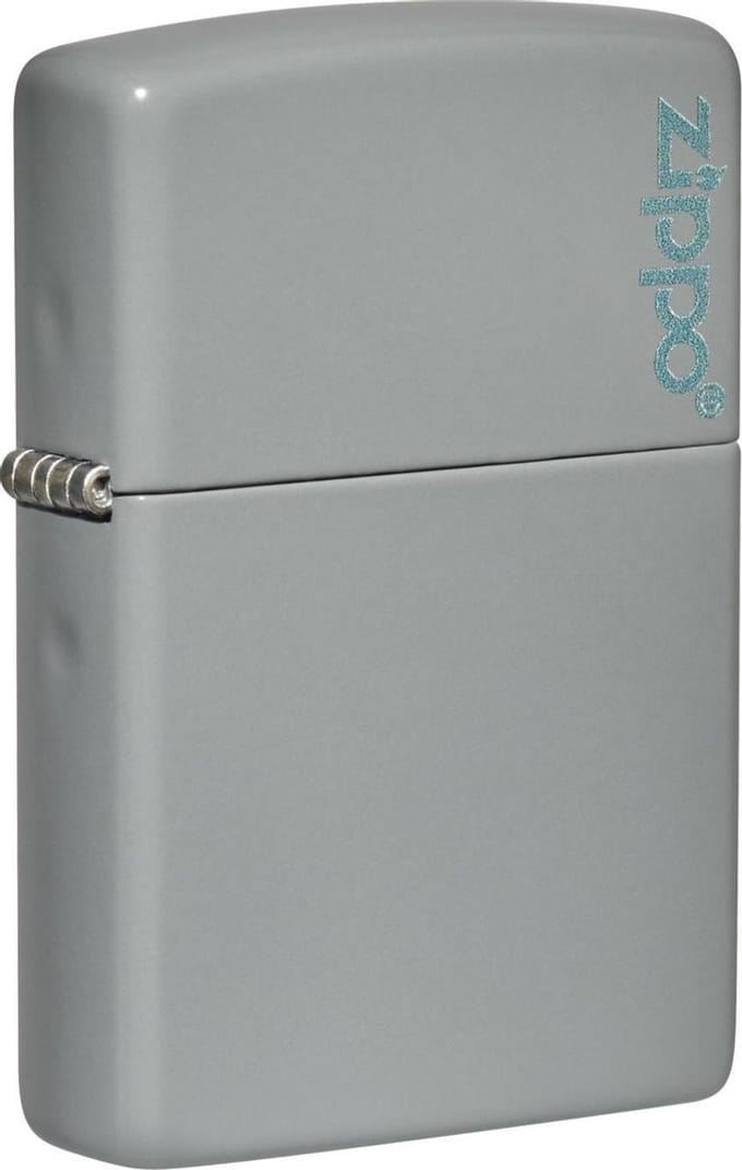 Aansteker Zippo Flat Grey with Logo