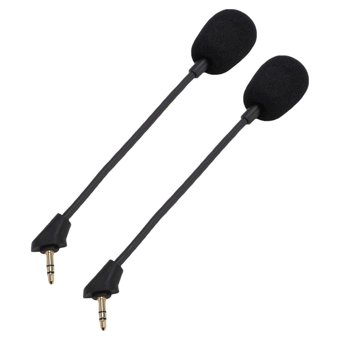 2 PIÈCES Microphone de Remplacement pour Casque Gaming HyperX Cloud Alpha S Micro de Jeu Détachable 3,5 mm Réduction de Bruit pour
