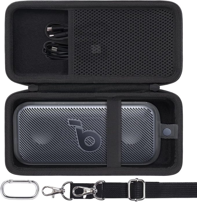 Duurzame Hardcase voor Draagbare Bluetooth Speaker - Bescherming voor Hi-Res Geluid, Schokbestendig en Compact Ontwerp