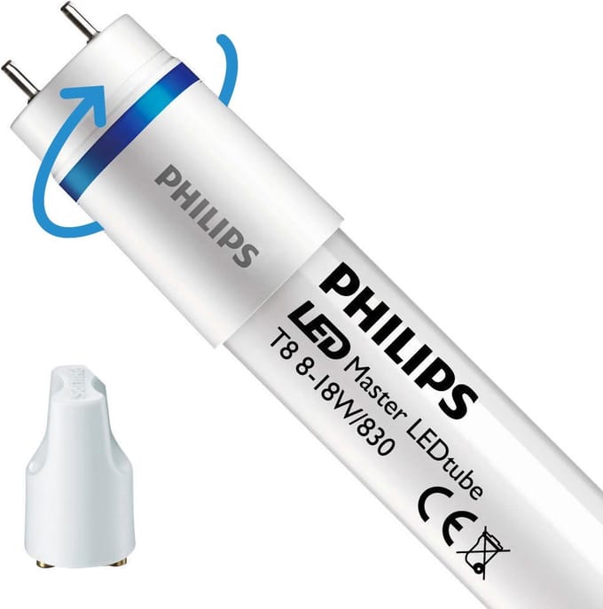 Philips MASTER LEDtube T8 60cm - LED TL Buis - 8W 3000K - 1000lm - Warm Wit