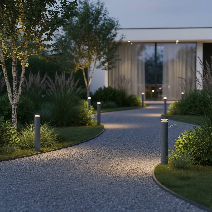 Ideal Lux LED tuinpadverlichting Boeing, hoogte 70 cm, antraciet