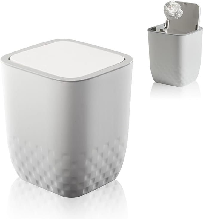 Mini Trash Bin - Mini Office Trash Bin - Mini Desk Trash Bin - Tafelafvalemmer met Deksel voor Thuis - Keuken - Bureau