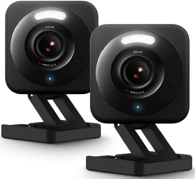 Smart Beveiligingscamera - HD Camera - Huisbewaking - Bewegingsgeactiveerde Sirene - 2 stuks - Zwart