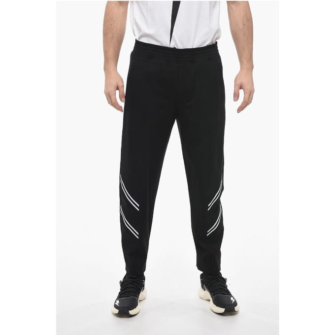 Contrasterende band REM + VARSITY joggingbroek in zwart