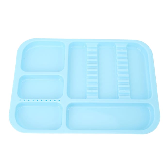 Mondinstrumentenbak Verdeeld Aparte Instrumenthouder Plastic Healifty Mondcompartimentbak Blauw white