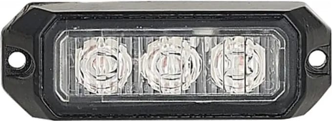 LED Flitslamp -3 LEDs - Oranje - R65 - R10 - 9W - 12V / 24V - 5 meter kabel