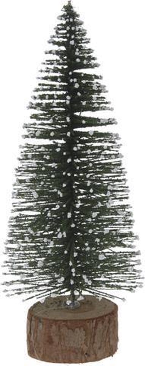Kerstboompje 25Cm Groen Sneeuw Kerstartikelen