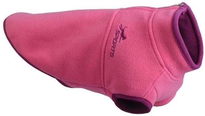 CE Serie - Warme Polar Fleece Hondenjas - Roze - S/M - Rits