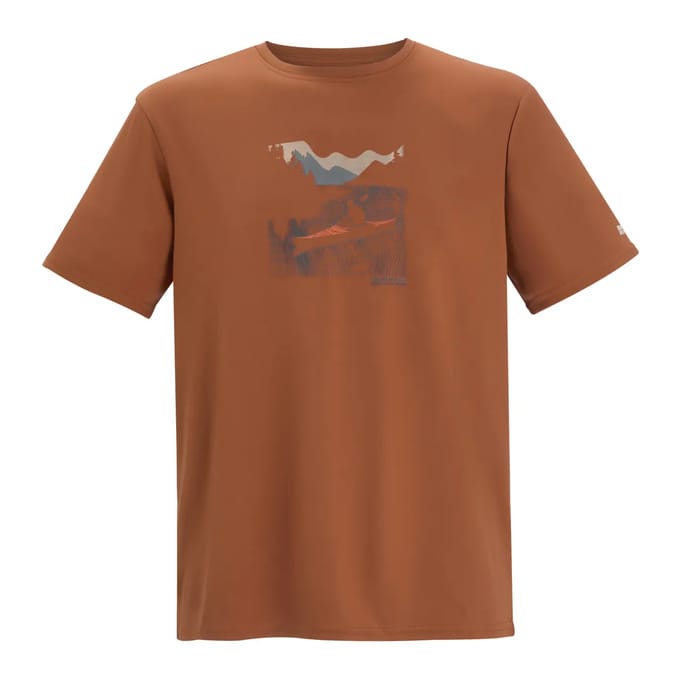 Heren Fingal T-shirt met korte mouwen en gemêleerde print