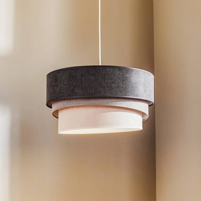 Duolla Hanglamp Pastel Trio donkergrijs/grijs/lichtgrijs