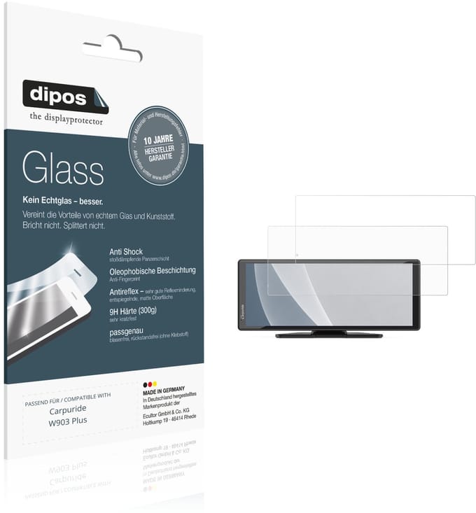 dipos – 2x Matte Pantserfolie geschikt voor Carpuride W903 Plus | 9H Screenprotector