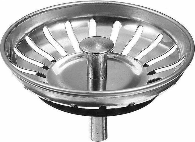 Luxe Afvoerzeef RVS 79 mm - afvoerstop - afvoerplug - korfplug - gootsteenstop - gootsteenzeef