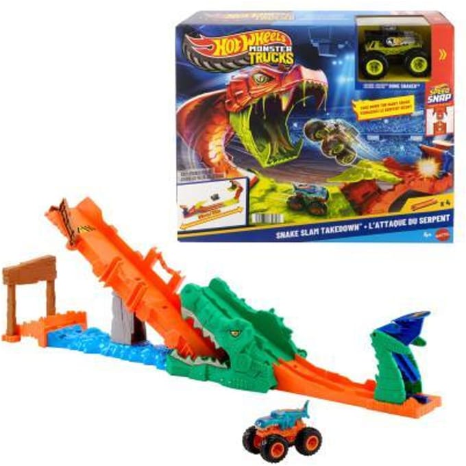 Hot Wheels Monster Trucks Crocodile Crash Challenge Voertuigen Speelgoed voertuigen Diverse speelgoedvoertuigen