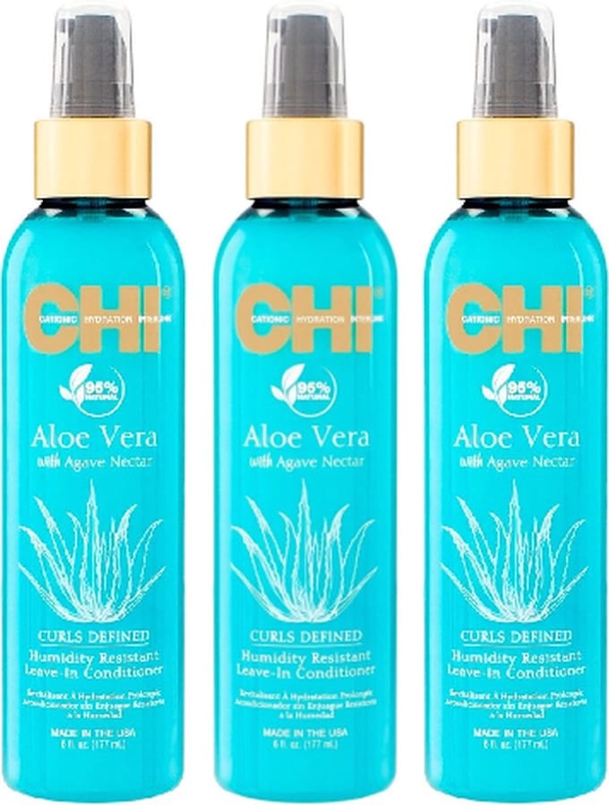 Conditioner Chi Aloe Vera Curls Defined Leave In Farouk - 3 x 177 ml